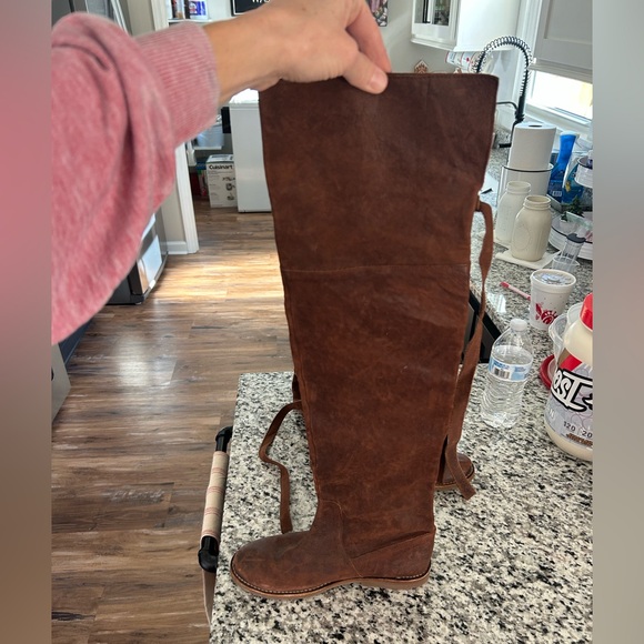 Frye Celia over-the-knee Leather boots in brown size 6.5 - Picture 6 of 16